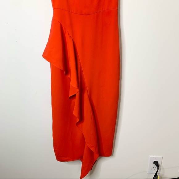 Lovers and Friends Revolve Cleo Midi Dress Bright Red Ruffles Size XS - Picture 8 of 14